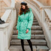 Turquoise Long Coat - Image 2